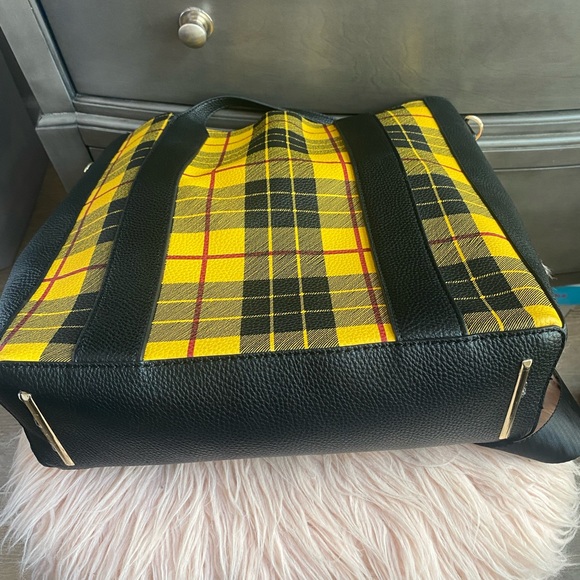 Steve Madden Tote - Cher Clueless Vibes Yellow Plaid Crossbody with Makeup bag! - Picture 6 of 9
